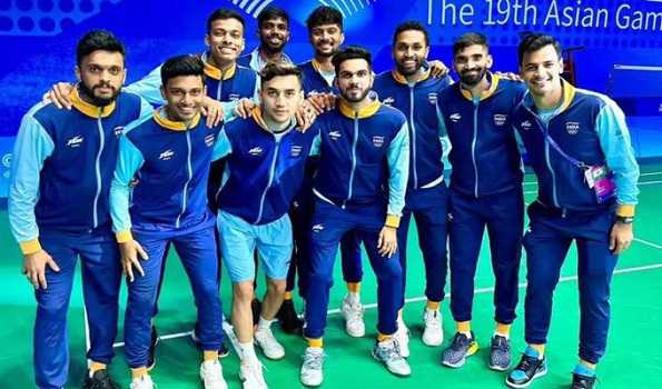 Indian men's badminton team enter maidan Asiad finals