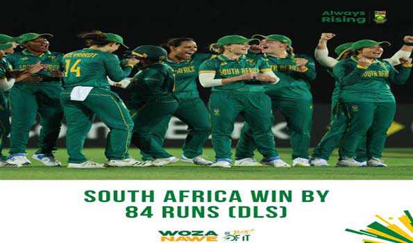 दक्षिण अफ्रीका महिला टीम ने डीएलएस पद्धति से ऑस्ट्रेलिया को 84 रनों से हराया