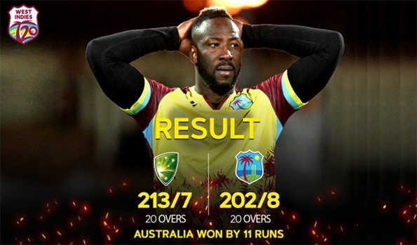 ऑस्ट्रेलिया ने वेस्टइंडीज को दिया 214 रनों का लक्ष्य