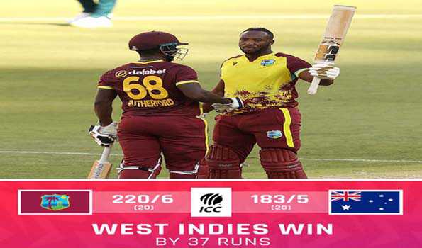 रसल के तूफान से कंगारु पस्त,वेस्टइंडीज 37 रन से जीता