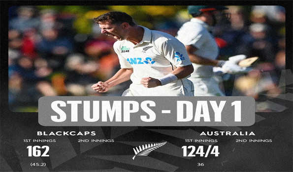 हेजलवुड का कहर, ऑस्ट्रेलिया ने दूसरे टेस्ट में न्यूजीलैंड को 162 रन पर समेटा
