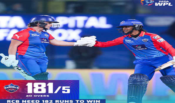 दिल्ली कैपिटल्स ने दिया रॉयल चैलेंजर्स बेंगलुरु को 182   रनों का लक्ष्य