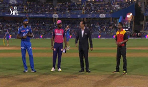 राजस्थान रॉयल्स ने टॉस जीतकर पहले क्षेत्ररक्षण का किया फैसला