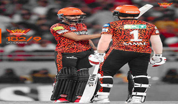 सनराइजर्स हैदराबाद ने पंजाब किंग्स को दिया 183 रनों का लक्ष्य