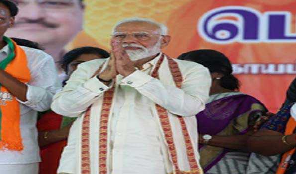 मोदी ने कांग्रेस और द्रमुक पर जमकर साधा निशाना