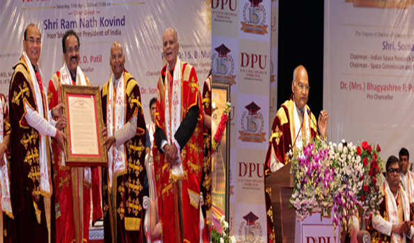 पूर्व राष्ट्रपति कोविंद ने डॉ. डीवाई पाटिल विद्यापीठ के 15वें दीक्षांत समारोह को संबोधित किया