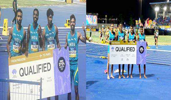 भारतीय पुरुष और महिला 4गुणा400 मीटर रिले टीमों को ओलंपिक कोटा