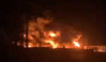 रूस के कलुगा क्षेत्र में ड्रोन दुर्घटना के बाद तेल रिफाइनरी में लगी