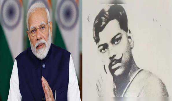 मोदी ने चन्द्रशेखर आज़ाद की जयंती पर उन्हें दी श्रद्धांजलि