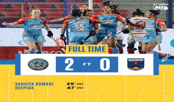 दिल्ली एसजी पाइपर्स ने जेएसडब्ल्यू सूरमा हॉकी को 2-0 से हराया