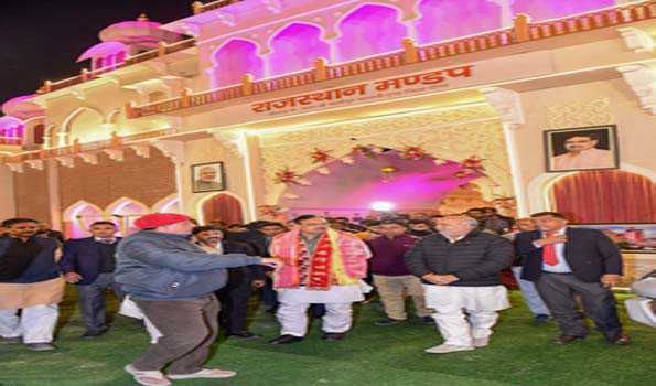 भजनलाल ने किया महाकुंभ में राजस्थान मण्डप का अवलोकन