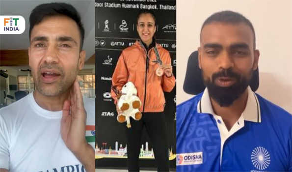 खिलाड़ी पौष्टिक आहार के प्रति लोगों को कर रहे जागरूक