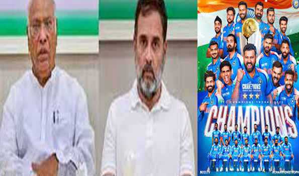 खरगे-राहुल ने दी टीम इंडिया को बधाई