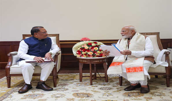साय ने मोदी से की मुलाकात, 30 मार्च को प्रस्तावित छत्तीसगढ़ दौरे की रूपरेखा साझा की