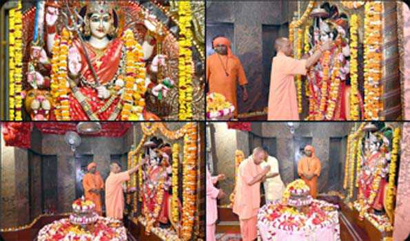 मुख्यमंत्री ने किए मां पाटेश्वरी के दर्शन