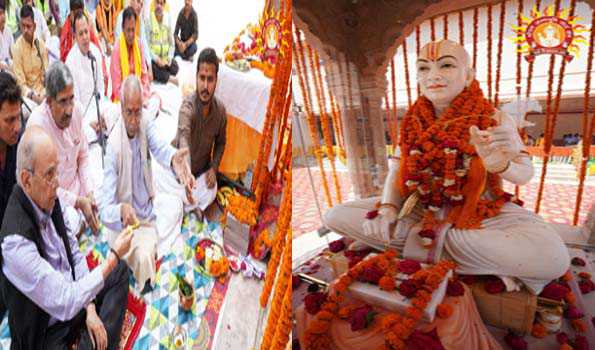 राम मंदिर परिसर में संत तुलसीदार की प्रतिमा स्थापित