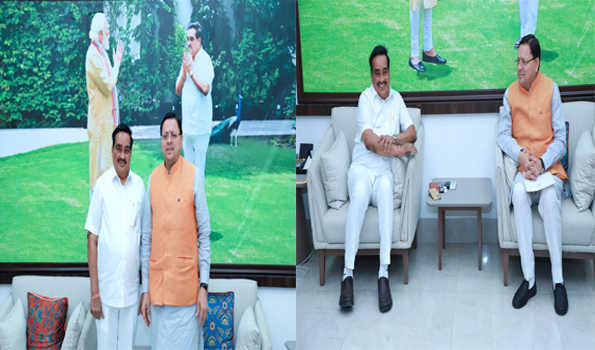 धामी ने पाटिल से किया जल विद्युत परियोजनाओं के विकास का अनुरोध