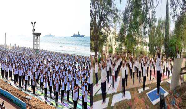 जम्मू में 'अंतरराष्ट्रीय योग दिवस' पर 1500 प्रतिभागियों ने लिया भाग