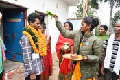 RANCHI, DEC 2 (UNI):- Rescued Labourers Rajendra Bedia and Anil Bedia from Silkyara underground Tunnel trapped for more than 17 days in Uttarkashi, Uttarakhand meeting with their family members in Ranchi on Saturday.UNI PHOTO-109U RANCHI, DEC 2 (UNI):- Rescued Labourers Rajendra Bedia and Anil Bedia from Silkyara underground Tunnel trapped for more than 17 days in Uttarkashi, Uttarakhand meeting with their family members in Ranchi on Saturday.UNI PHOTO-109U