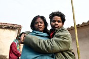 RANCHI, DEC 2 (UNI):- Rescued Labourers Rajendra Bedia and Anil Bedia from Silkyara underground Tunnel trapped for more than 17 days in Uttarkashi, Uttarakhand meeting with their family members in Ranchi on Saturday.UNI PHOTO-113U