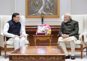 NEW DELHI, DEC 2 (UNI):- Prime Minister Narendra Modi during a meeting with Uttarakhand Chief Minister Pushkar Singh Dhami, in New Delhi on Saturday. UNI PHOTO-116U NEW DELHI, DEC 2 (UNI):- Prime Minister Narendra Modi during a meeting with Uttarakhand Chief Minister Pushkar Singh Dhami, in New Delhi on Saturday. UNI PHOTO-116U