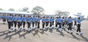BELAGAVI, DEC 02 (UNI):- Agniveer Vayu trainees during their Passing Out Parade at Airmen Training School, in Belagavi district on Saturday. UNI PHOTO-121U BELAGAVI, DEC 02 (UNI):- Agniveer Vayu trainees during their Passing Out Parade at Airmen Training School, in Belagavi district on Saturday. UNI PHOTO-121U