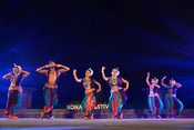 PURI, DEC 2 (UNI):- Artists performing Odissi dance during Konark Dance Festival-2023 at Konark  in Puri on Saturday. UNI PHOTO-127U