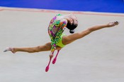 MANILA, June 3, 2023 (UNI/Xinhua) -- Park Seohyun of South Korea competes during the clubs event of junior individual all-around final at the 14th Senior and 19th Junior Rhythmic Gymnastics Asian Championships in Manila, the Philippines, June 3, 2023. UNI PHOTO-AKX2F