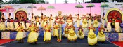 THIRUVANATHAPURAM, APR 25 (UNI):- Students performing a dance, 'I Vote for Sure' as part of voter awareness programme of election, organised by Election Commission, in Thiruvananthapuram on Thursday. UNI PHOTO-126U